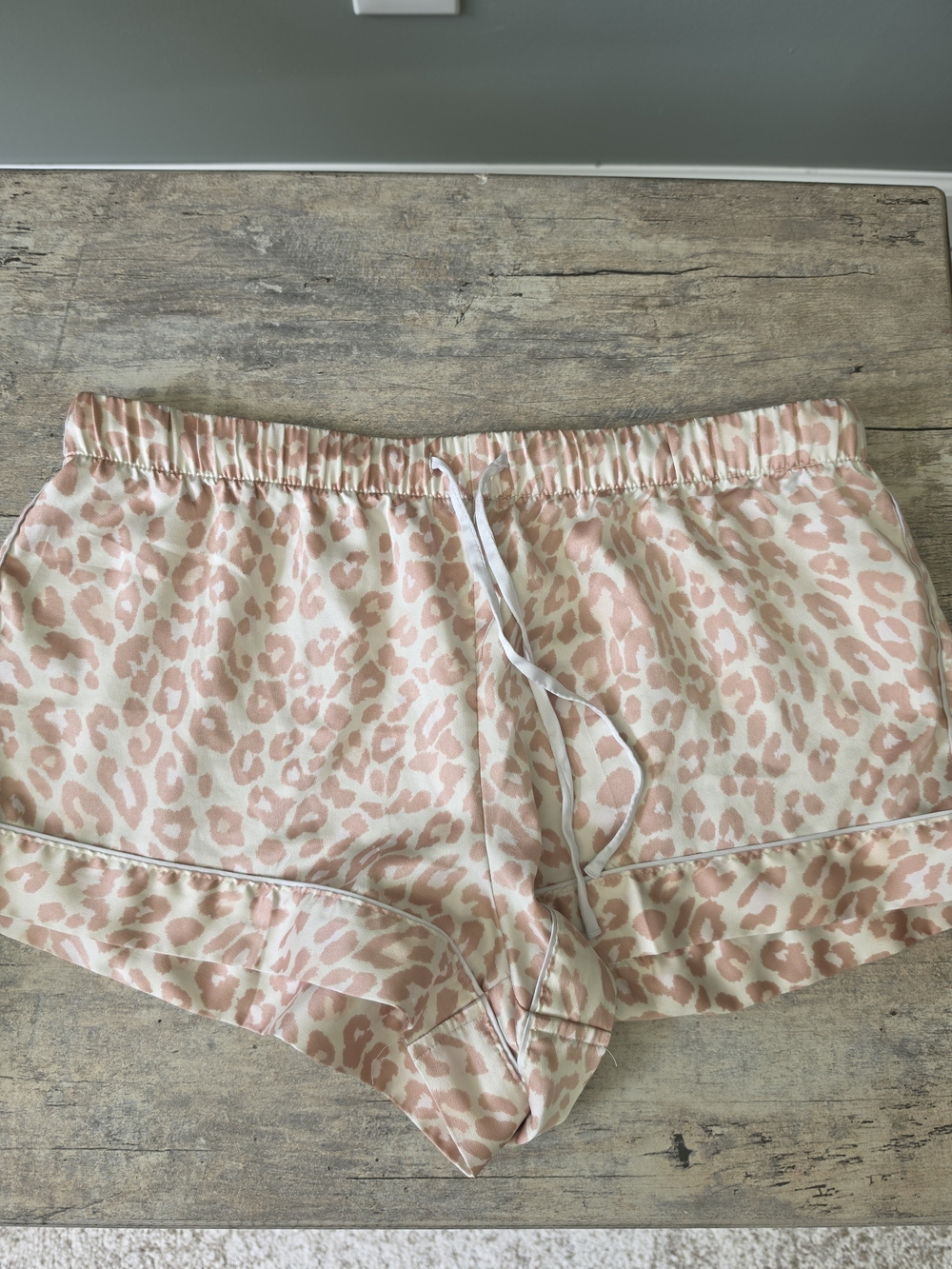 Victoria's Secret Pink Leopard Satin Pajama Shorts
